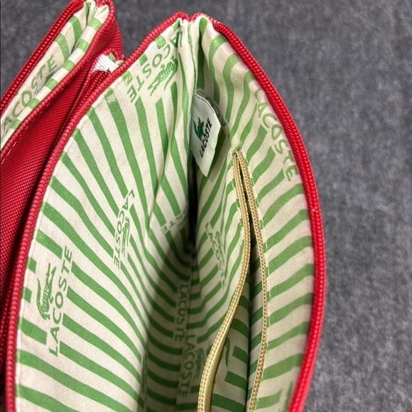 Lacoste Red Toiletry Bag Durable and Vibrant - Picture 8 of 9